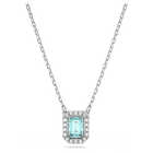 swarovski millenia necklace octagon cut blue rhodium plated