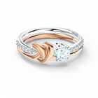 Lifelong Heart Ring, White, Mixed metal finish