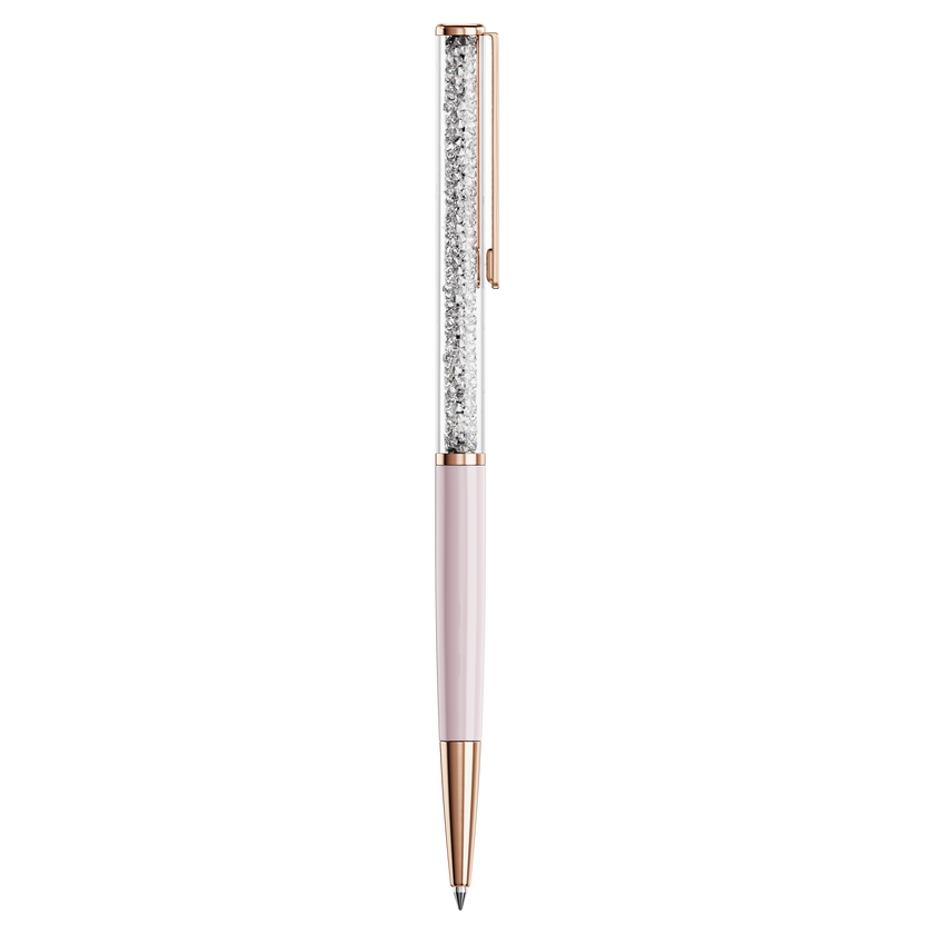 swarovski crystalline silk ballpoint pen  pink  pink lacquered  rose gold tone plated