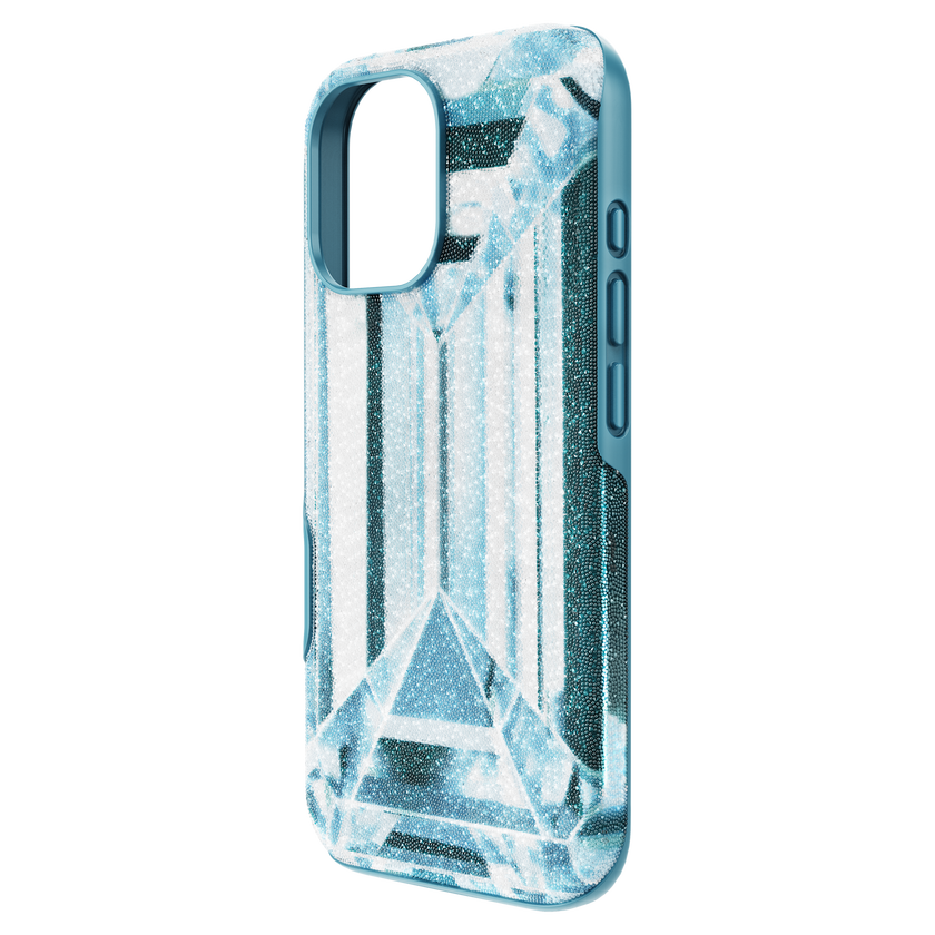 swarovski high smartphone case  crystal effect  iphone  17  blue