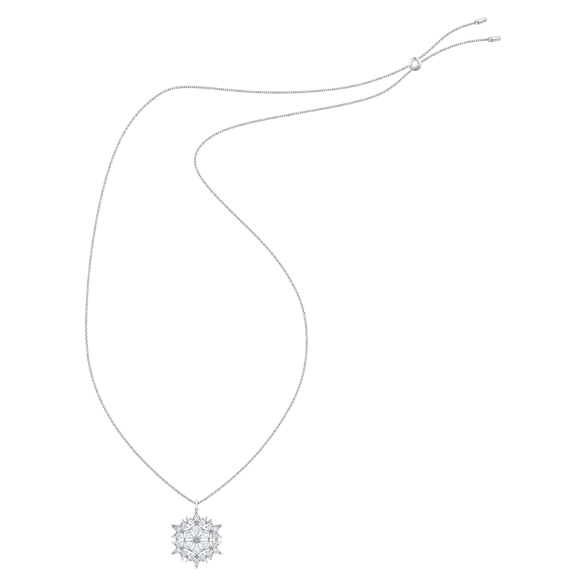 Magic Snow Pendant, White, Rhodium plated