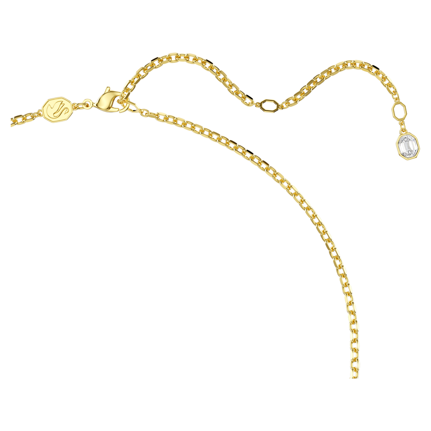 swarovski gema pendant and brooch  yellow  gold tone plated
