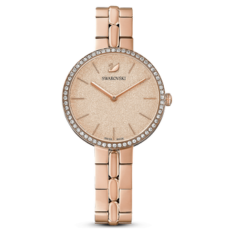 swarovski cosmopolitan watch metal bracelet rose gold tone rose gold tone pvd