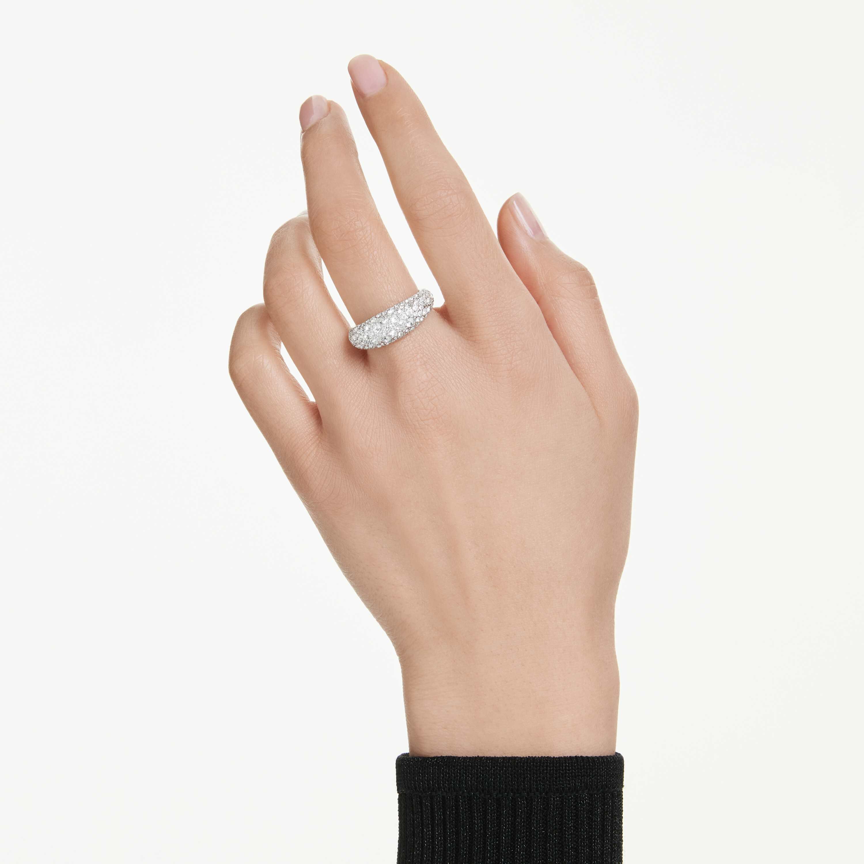 swarovski sublima ring  white  rhodium plated