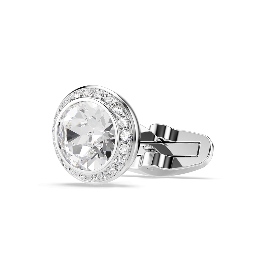 swarovski una angelic cufflinks  round cut  white  rhodium plated
