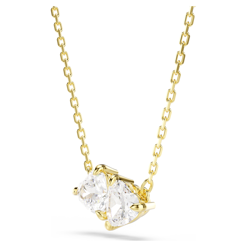 swarovski mesmera attract necklace  heart  white  gold tone plated