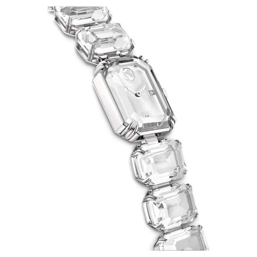 swarovski watch  octagon cut bracelet  white  stainless steel