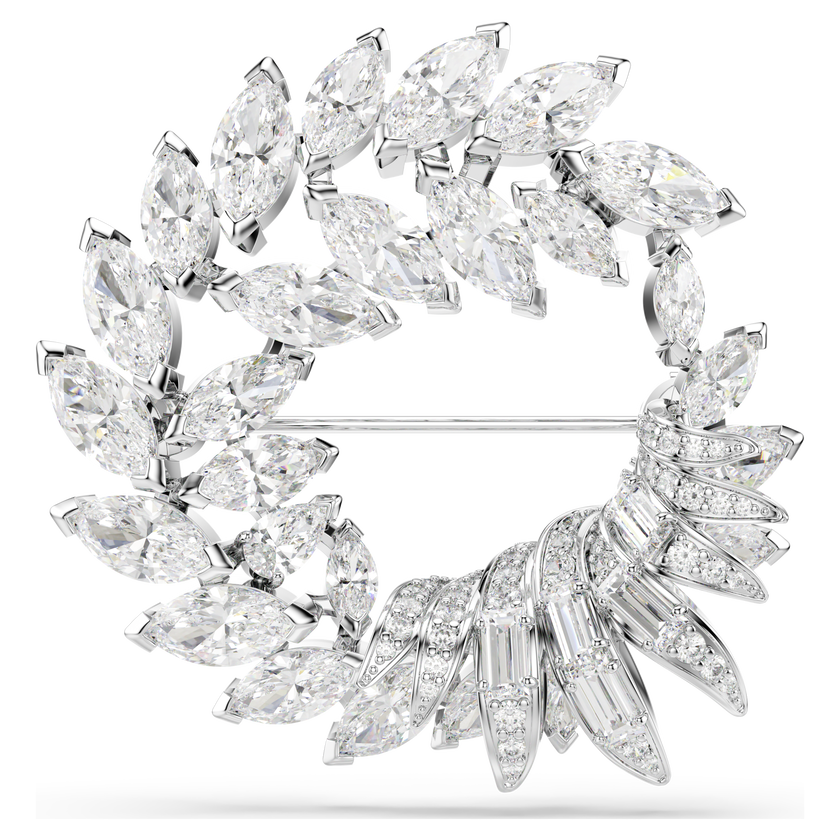 swarovski mesmera brooch  marquise cut  white  rhodium plated