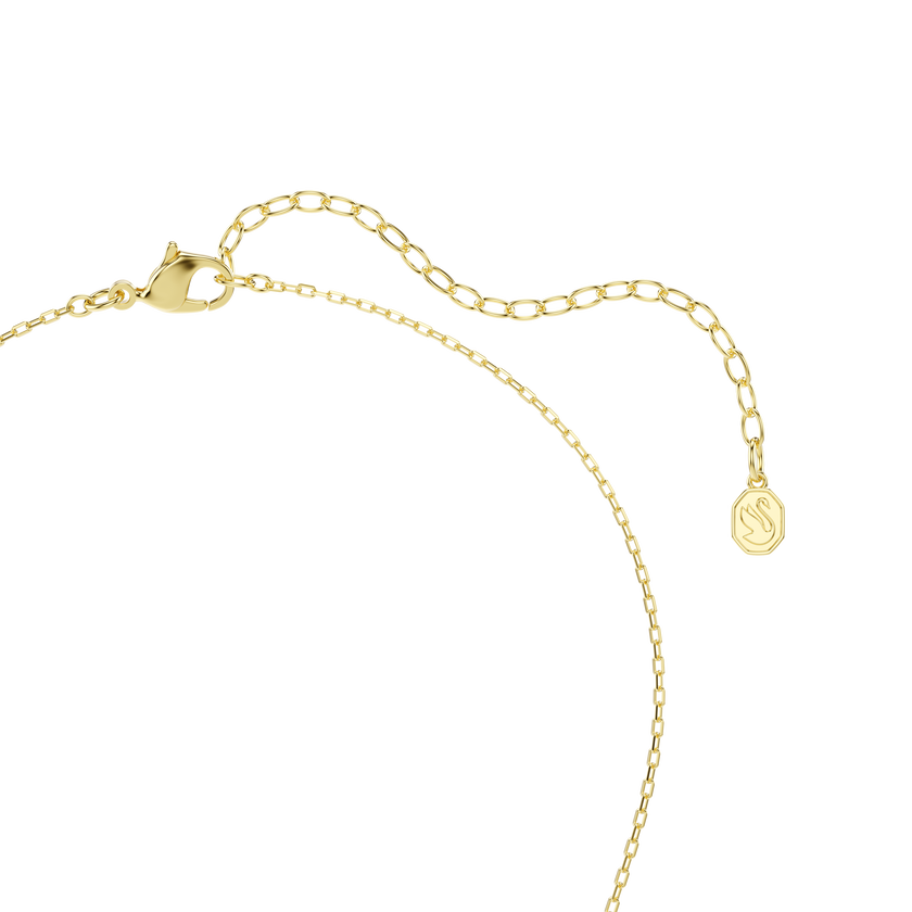swarovski sublima pendant  octagon cut  green  18k gold finish