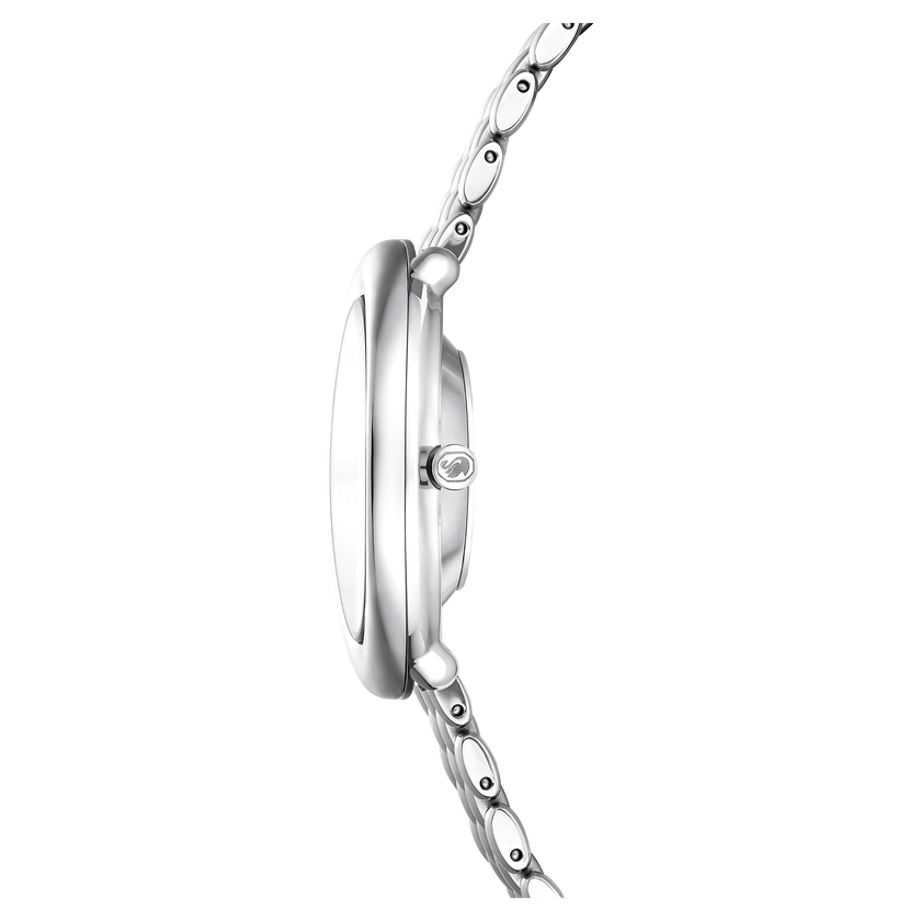 swarovski imber oval watch  swiss made  metal bracelet  silver tone  stainless steel