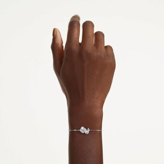 swarovski mesmera bracelet  mixed cuts  white  rhodium plated