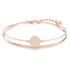 swarovski ginger bangle white rose gold plated