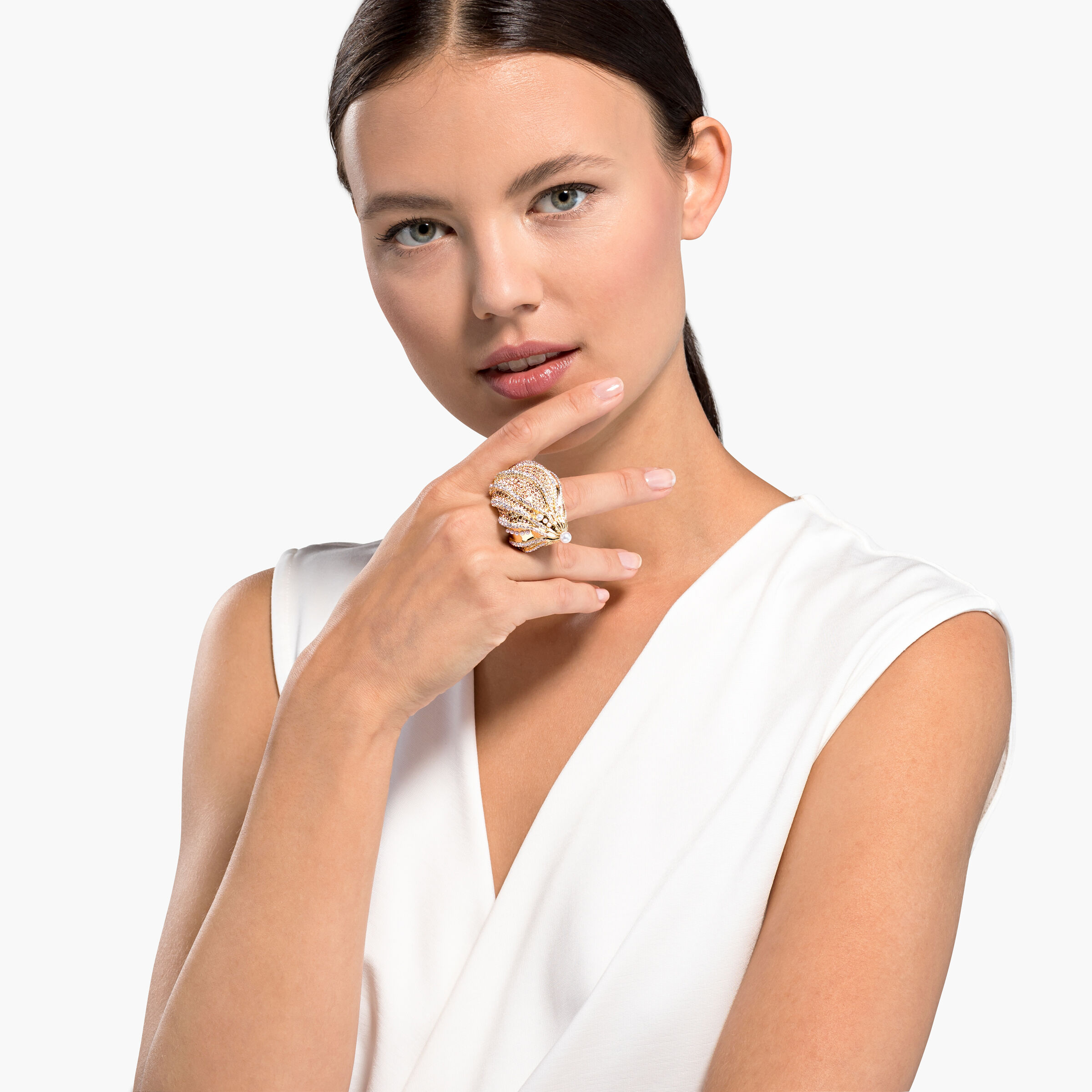Swarovski shell hot sale ring