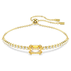 swarovski matrix tennis bracelet mixed cuts caramel gold tone plated