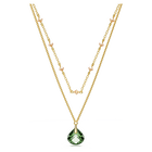 swarovski tessa pendant green gold tone plated
