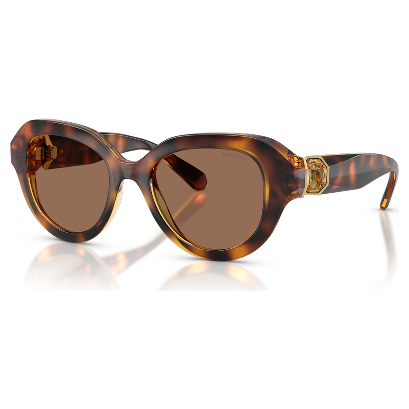 swarovski sunglasses  round shape  black