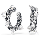 swarovski sublima hoop earrings  spike  white  rhodium plated