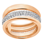Exact Ring, White, Rose Gold Plated
