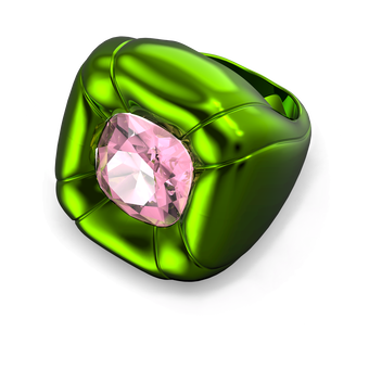 swarovski dulcis cocktail ring  green