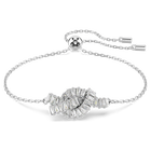 swarovski matrix bracelet baguette cut knot white rhodium plated