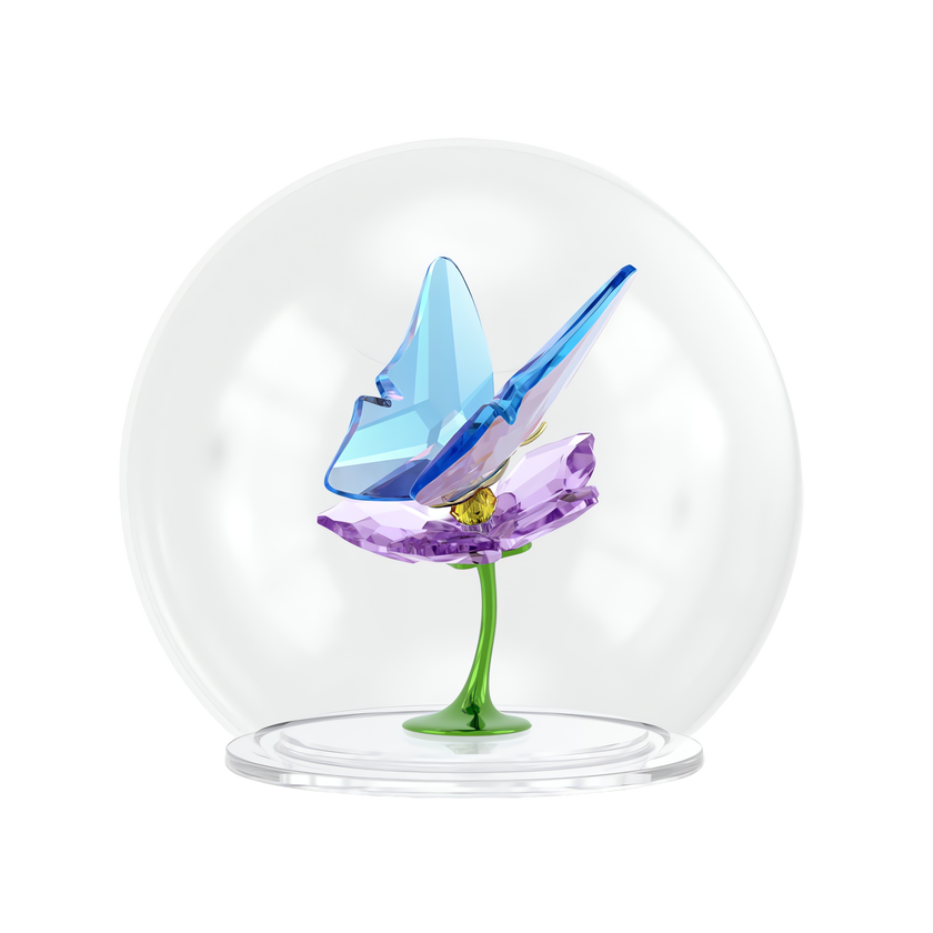 swarovski idyllia glass ball butterfly and flower