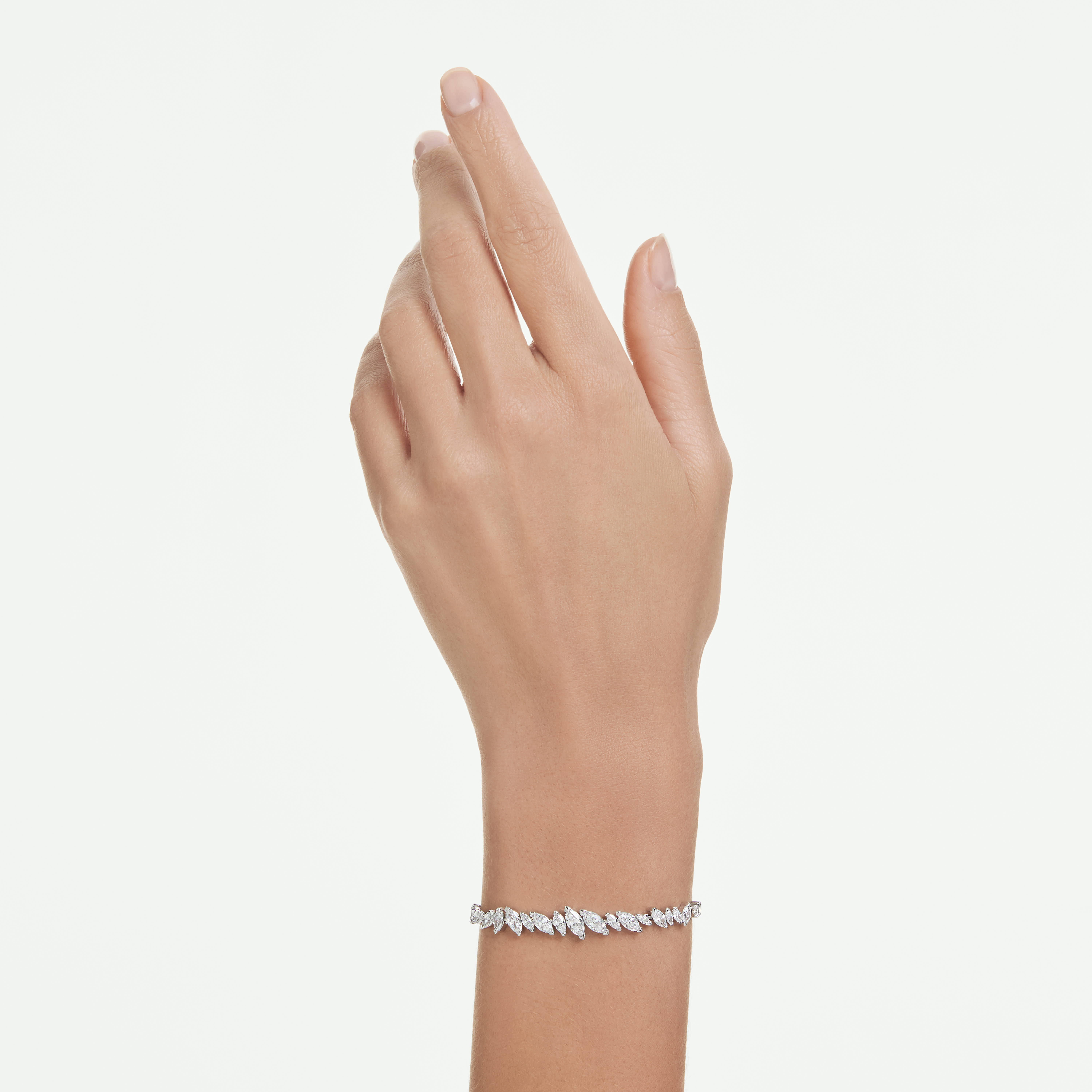 swarovski mesmera bracelet  marquise cut  white  rhodium plated