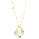 No Regrets Pendant, Multi-colored, Gold plating