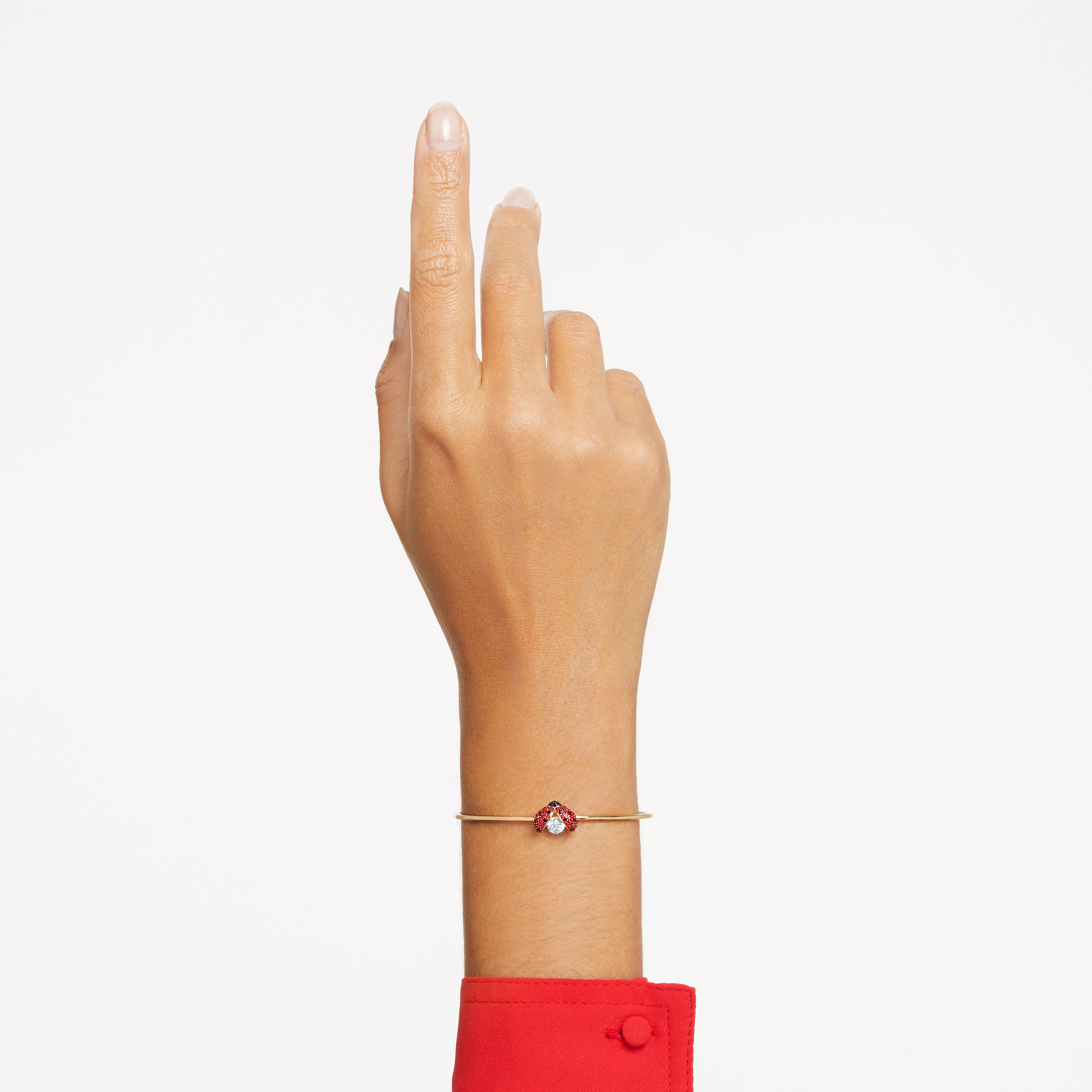 Buy Swarovski Idyllia bangle Ladybug Red Gold tone plated