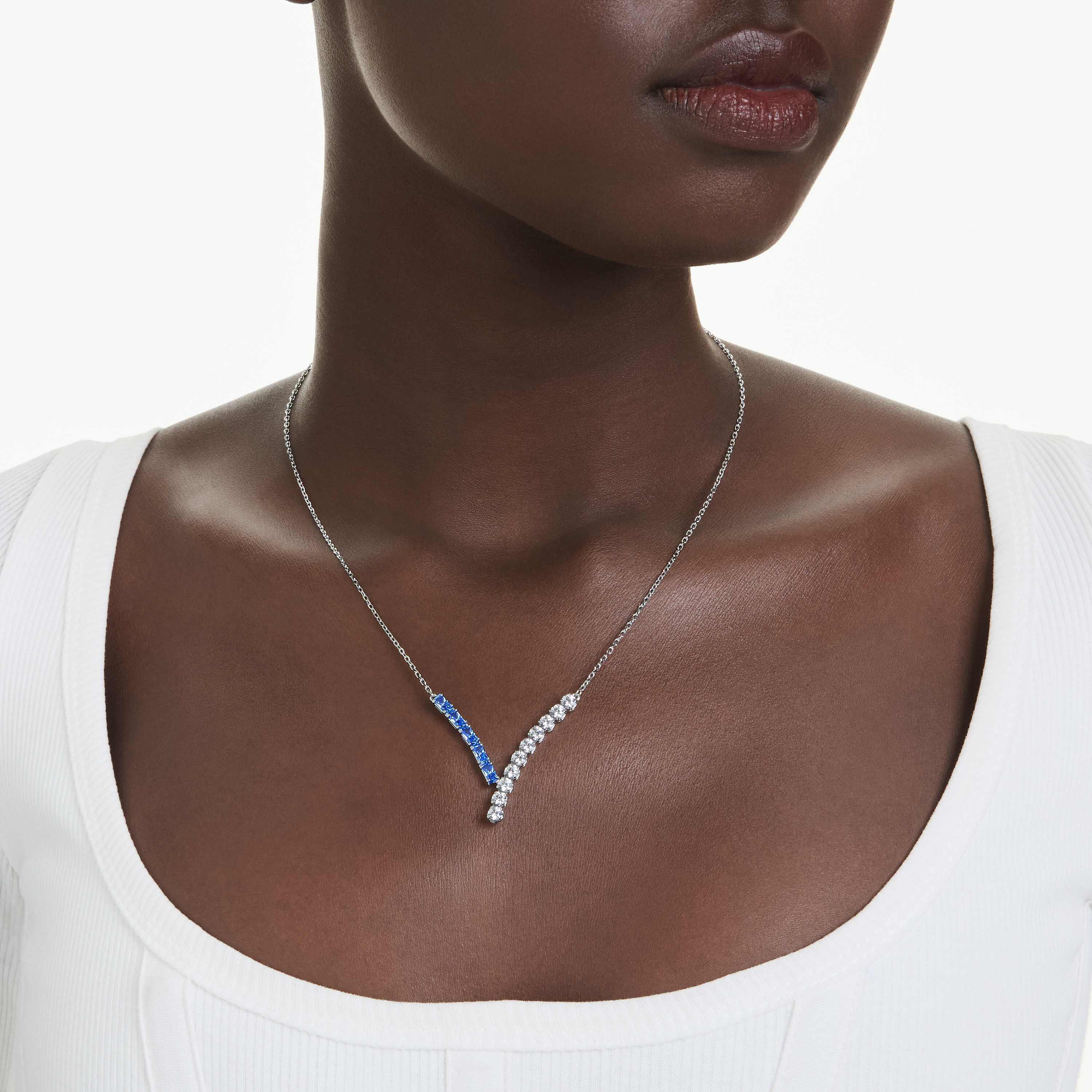 ネックレス・ペンダント SWAROVSKI Matrix Rhodium Necklace 5688751 Swarovski Matrix Pendant Rhodium Shiny White 5688751