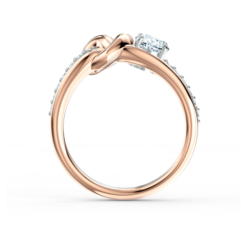 swarovski lifelong heart ring  white  mixed metal finish