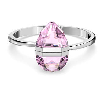 swarovski lucent bangle  magnetic  pink  rhodium plated