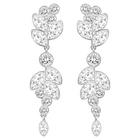 swarovski diapason drop earrings mixed cuts white rhodium plated