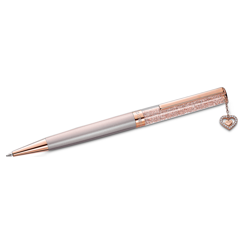 swarovski crystalline ballpoint pen  pink  rose gold tone plated