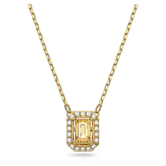 millenia necklace  square swarovski zirconia  yellow  gold tone plated