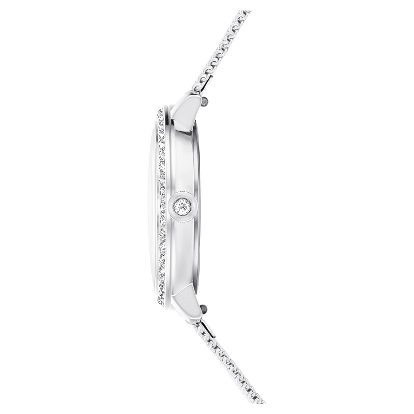 swarovski certa watch  swiss made  metal bracelet  silver tone  stainless steel