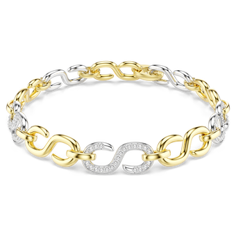 swarovski dextera bracelet  round cut  white  mixed metal finish