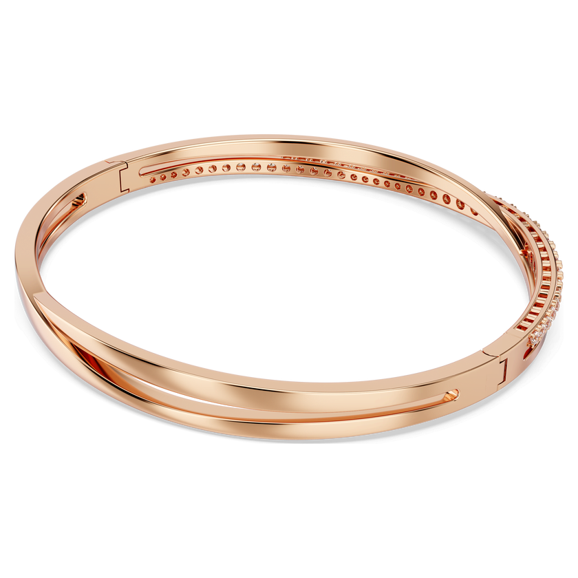 swarovski hyperbola bracelet  white  rose gold tone plated