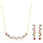 swarovski constella set mixed cuts multicolored gold tone plated