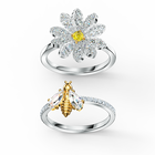 Eternal Flower Ring Set, Yellow, Mixed metal finish