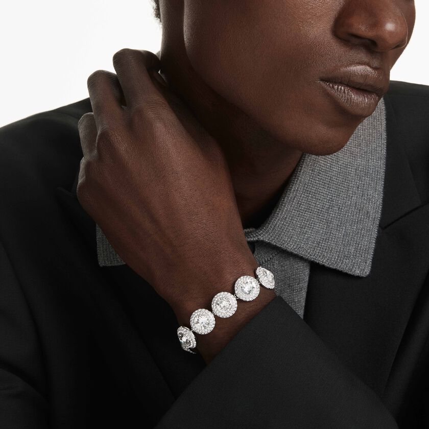 swarovski una angelic bracelet  white  rhodium plated