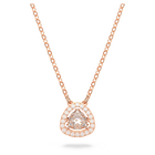 swarovski millenia necklace white rose gold tone plated