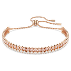 swarovski matrix bracelet  round cut  white  18k rose gold finish