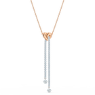 Lifelong Heart Y Necklace, White, Mixed metal finish