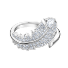 swarovski nice motif ring white rhodium plated