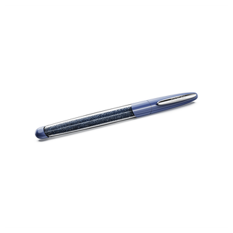 swarovski crystalline nova rollerball pen blue chrome plated