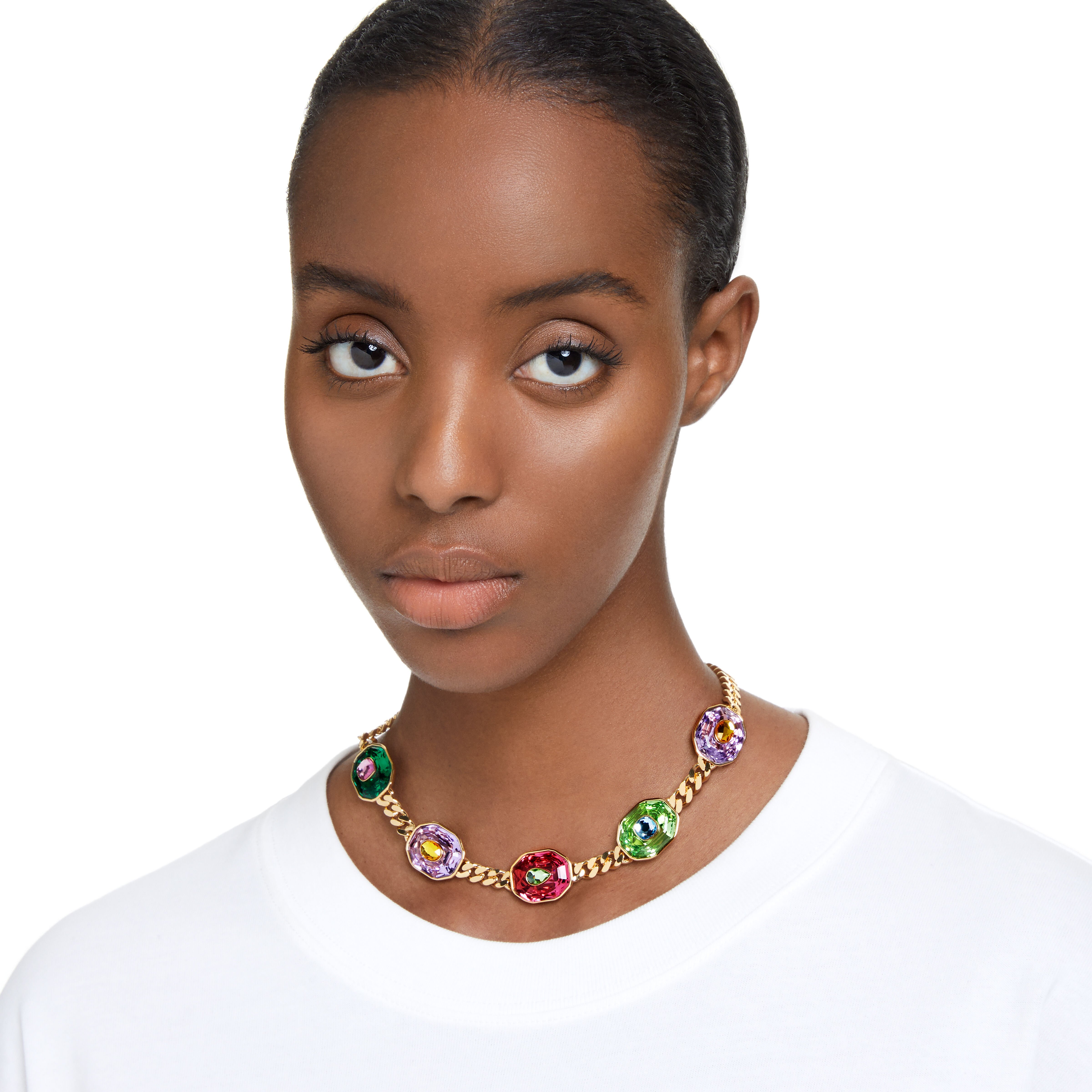 Swarovski gold outlet choker necklace