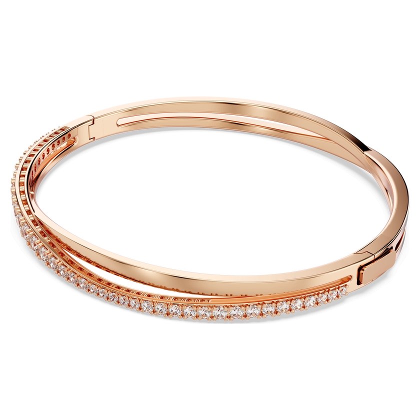 swarovski hyperbola bracelet  white  rose gold tone plated