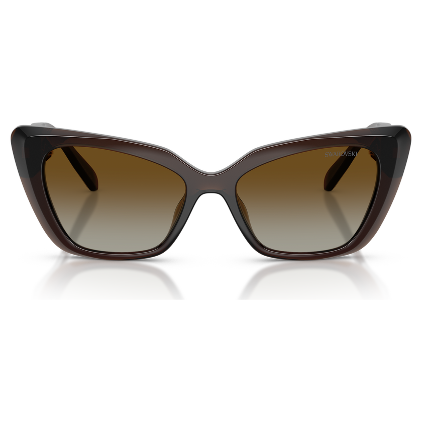swarovski sunglasses  cat eye shape  sk6047  dark brown