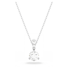 swarovski stilla pendant round cut white rhodium plated