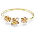 swarovski idyllia bangle mixed cuts flower multicolored gold tone plated